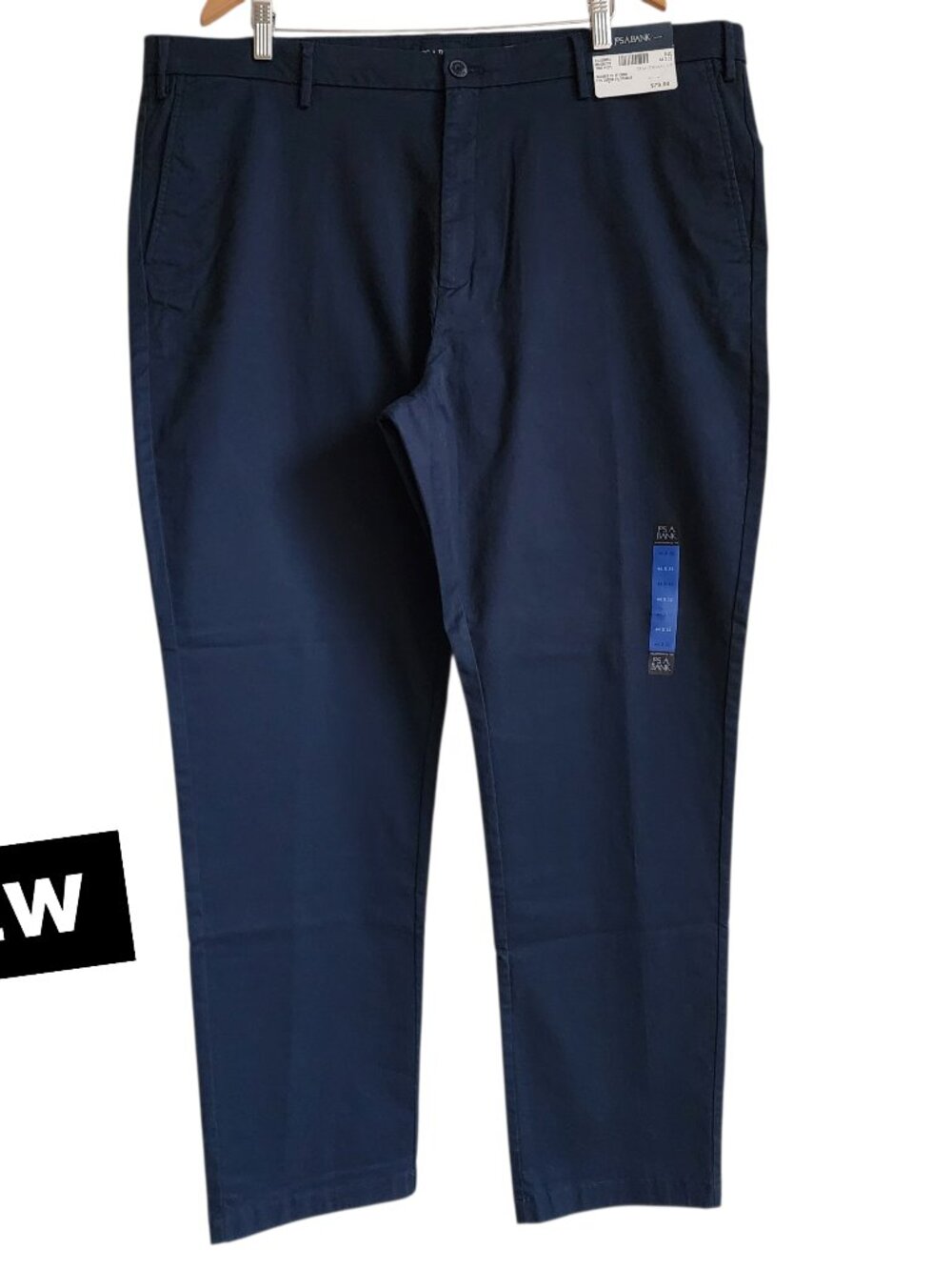 44x32 Navy Chinos Jos A Bank Cotton Traditional Fit Pants New Flat Front Classic